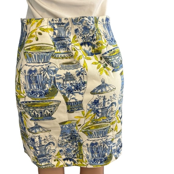 3/$30 🍂 Talbots Watercolor Greek Vases Print Skirt - Picture 9 of 11